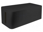 Cable box | Width: 157mm | L: 407mm | H: 133.5mm | Colour: black