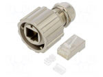 Plug | RJ45 | PIN: 8 | Cat: 6a | shielded | Layout: 8p8c | Locking: bayonet