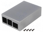 Enclosure: for computer | Raspberry Pi 4 B | aluminium | grey