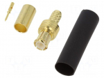 Connector: MCX | plug | male | straight | 50&Omega; | RG174 | soldering,crimped