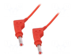 Test lead: single | 32A | banana plug 4mm,both sides | Len: 1.5m | red