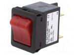 Circuit breaker | Urated: 240VAC | 60VDC | 1A | DPST | Poles: 2 | SNAP-IN