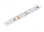 LED tape | white cold | 2835 | LED/m: 120 | 10mm | white PCB | IP20 | 120&deg;