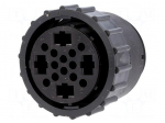 Connector: circular | plug | female | PIN: 16(4+12) | w/o contacts