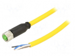Cable: for sensors/automation | M8 | PIN: 4 | straight | 5m | plug | 60VDC
