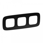Plate Valena Allure - 3 gang - matt black