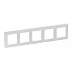 Plate Valena Life - 5 gang - pearl