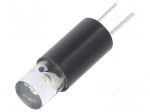 LED lamp | blue | 5&divide;6VDC | No.of diodes: 1 | 5mm | Lens: transparent