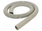 Spiral wrapping | PVC | grey | L: 1m | SP | Features: flexible | &Oslash;int: 25mm