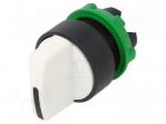 Switch: rotary | 22mm | Stabl.pos: 2 | white | none | IP66 | prominent