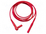 Test lead | 20A | banana plug 4mm,angular banana plug 4mm | red