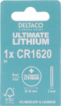 Ultimate Lithium batterie DELTACO 3V, CR1620 button cell, 1-pack / ULT-CR1620-1P