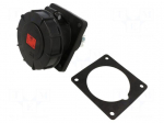Connector: AC supply 3-phase | socket | female | 63A | 400VAC | IP67