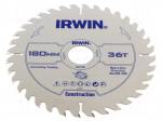 Circular saw | &Oslash;: 180mm | Teeth: 36 | wood | Holder: assembly hole | 30mm