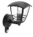 PHILIPS Creek IR wall lantern black 1x60W 230V gaismeklis