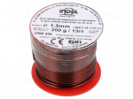 Coil wire | single coated enamelled | 1.5mm | 0.2kg | -65&divide;200&deg;C