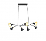 Trio-Lighting Roxie  7-pc E14 matt black/gold piekaramā lampa