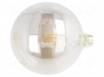 LED lamp | grey | E27 | 230VAC | 450lm | 8W | 360&deg; | 1800K
