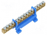 Connector: terminal block | for DIN rail mounting | blue | 16mm2