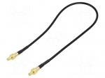 Cable | 0.3m | SMB male,both sides | shielded | PTFE | black | straight