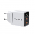 Charger CHOETECH GaN 2xUSB Type-C: 35W, PD