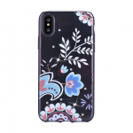Back panel cover Devia Apple iPhone X Crystal Bloosom case Black