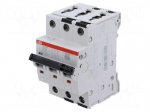 Circuit breaker | 415VAC | Inom: 2A | Poles: 3 | for DIN rail mounting
