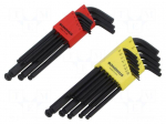 Wrench: hex key-set | inch,spherical,metric | ProTanium&reg;,steel