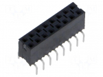 Connector: pin strips | socket | female | PIN: 16 | THT | straight | 2x8