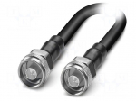 Cable | N male,both sides | FRNC | shielded connectors | black | 5m