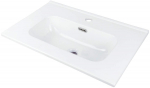 Ceramic recessed washbasin with space for a tap - 60 cm