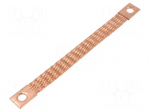 Braids | earthing tape | 10mm2 | &Oslash;1: 9mm | &Oslash;2: 9mm | 90A | L: 0.18m