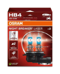Bulb (Set of 2) HB4 12V 51W P22D Up to 150m. Beam Length, Up to 150% More Brightness, Up to 20% Whiter Light Night Breaker Laser, White