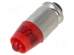 LED lamp | red | 28VDC | 28VAC | No.of diodes: 1