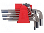 Wrench: hex key-set | S2 steel | 9pcs.