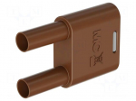 Laboratory connector: 4mm banana | 32A | brown | insulated
