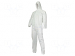 Protective coverall | Size: L | white | with a hood | 50g/m2