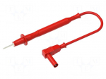 Test lead | 20A | probe tip,banana plug 4mm | Len: 1m | red | &Oslash;: 2mm