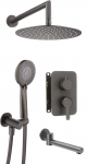 Concealed shower set with bath spout