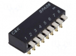 Switch: DIP-SWITCH | Poles number: 8 | 0.1A/5VDC | Pos: 2 | -20&divide;85&deg;C