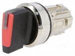 Switch: rotary | Stabl.pos: 1 | 22mm | red | IP67 | Pushbutton: prominent