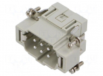 Connector: HDC | contact insert | male | CSE | PIN: 6 | 16A | 600V | 6+PE