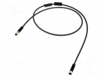 Cable: for sensors/automation | PIN: 3 | straight | 1m | plug | 60VDC