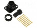 Connector: circular | socket | female | PIN: 8 | gold-plated | 7.5A | 1mm2