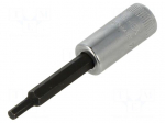 Socket: hex key-bit | HEX 7/64" | 1/4" | 55mm | chromium steel | 44A