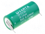 Battery: lithium | 3V | 2/3AA,2/3R6 | 2pin,for PCB | &Oslash;14.6x33.3mm