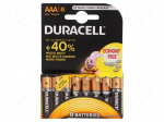 Battery: alkaline | 1.5V | AAA,R3 | Batt.no: 8 | non-rechargeable