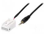 Aux adapter | Jack 3,5mm | Citro&euml;n,Peugeot | 0.8m