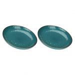 Set of 2 Concerto Ottanio Round Bowls - Blue-Green, 30 cm