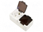 Connector: AC supply | socket | 2P+PE | 250VAC | 16A | white | wall mount